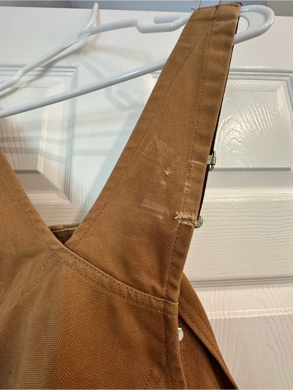 Carhartt quilted Canvas Coveralls with Dark Brown Straps 34x30 - Picture 11 of 11